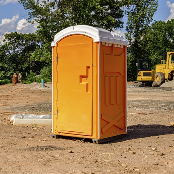 can i customize the exterior of the porta potties with my event logo or branding in Desert Center